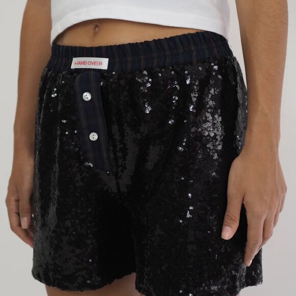 Hand Over Ex-Boyfriend Boxers / César (black sequin) NWT/NEW - Picture 2 of 2